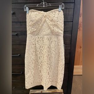 NWT strapless champagne colored J. Crew Dress.